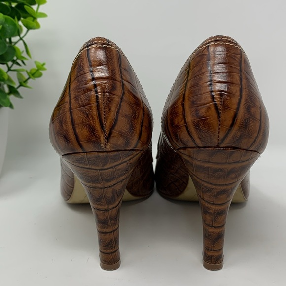 Franco Sarto crocodile peep toe heels - Picture 7 of 13